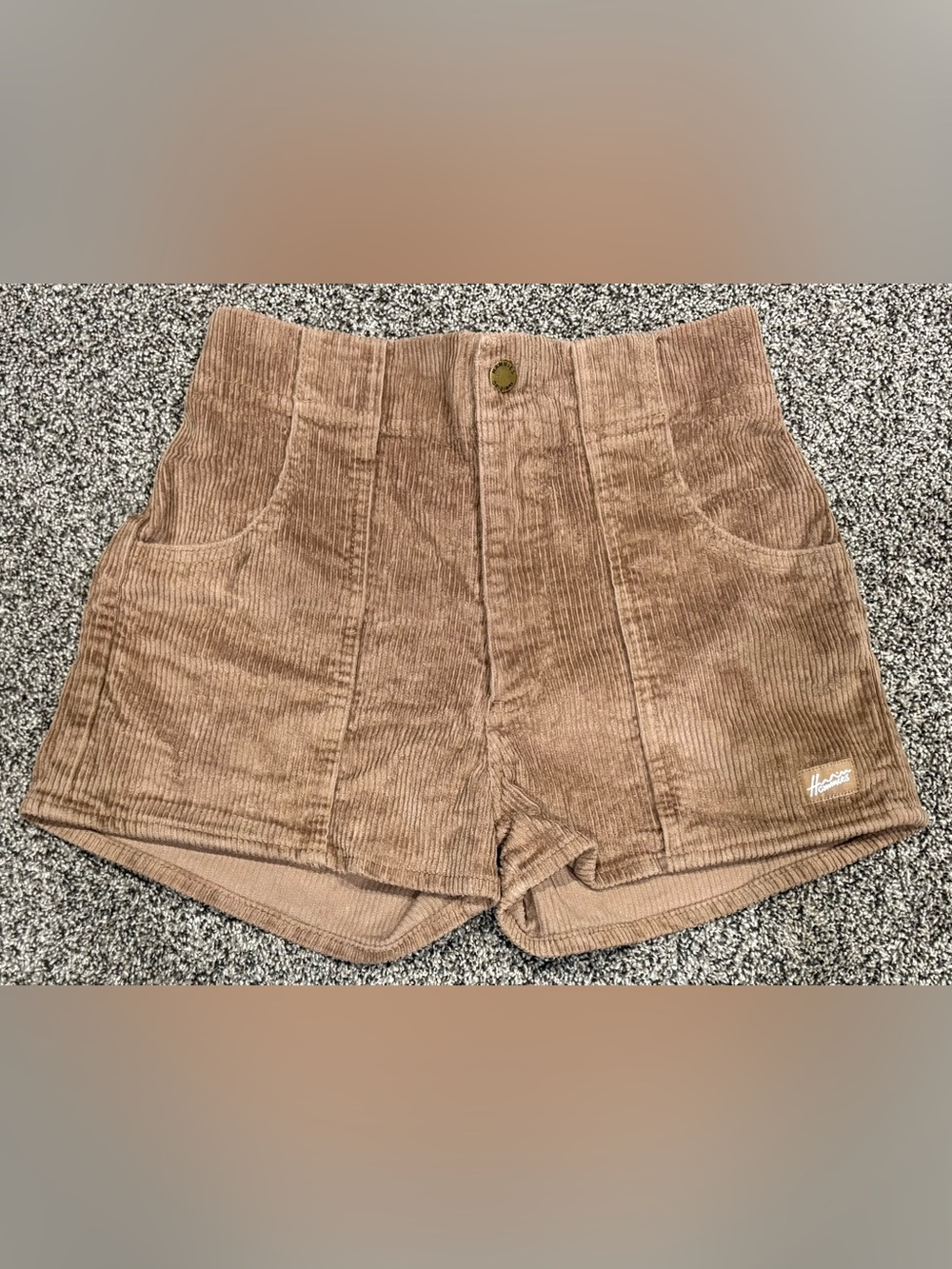 Hammies Original Corduroy Shorts Womens 28 Brown High Rise Retro 70s